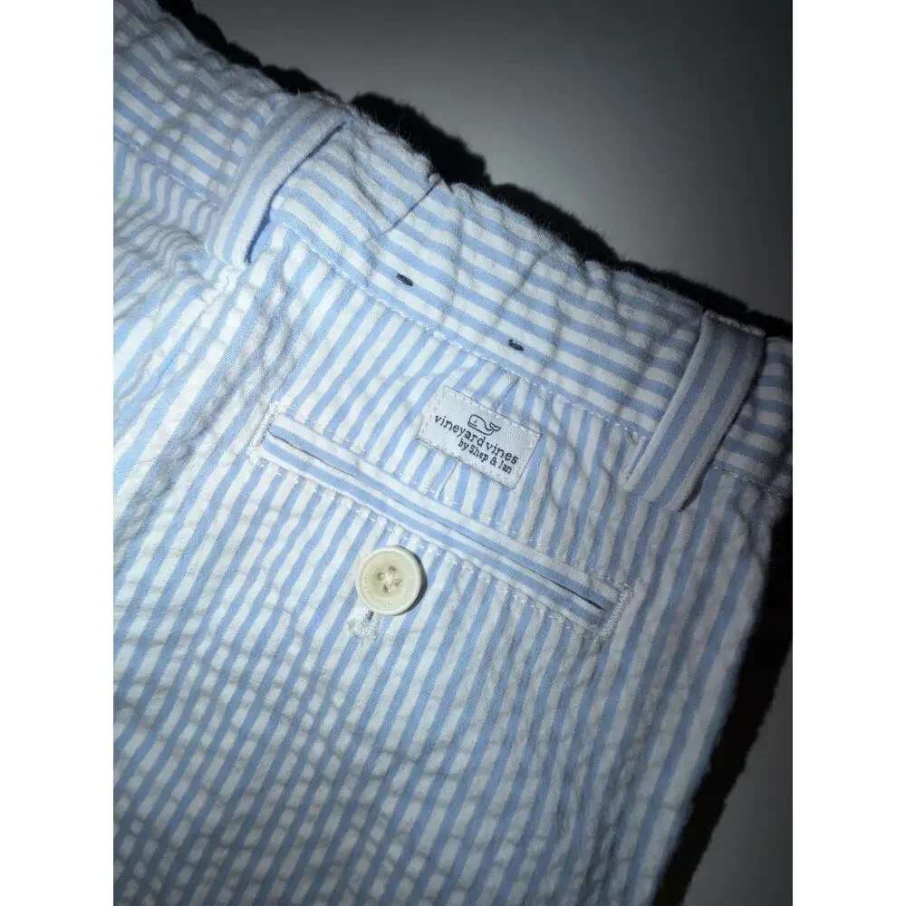Vineyard Vines Boys Seersucker Blue White Striped Pants Bottoms 4T